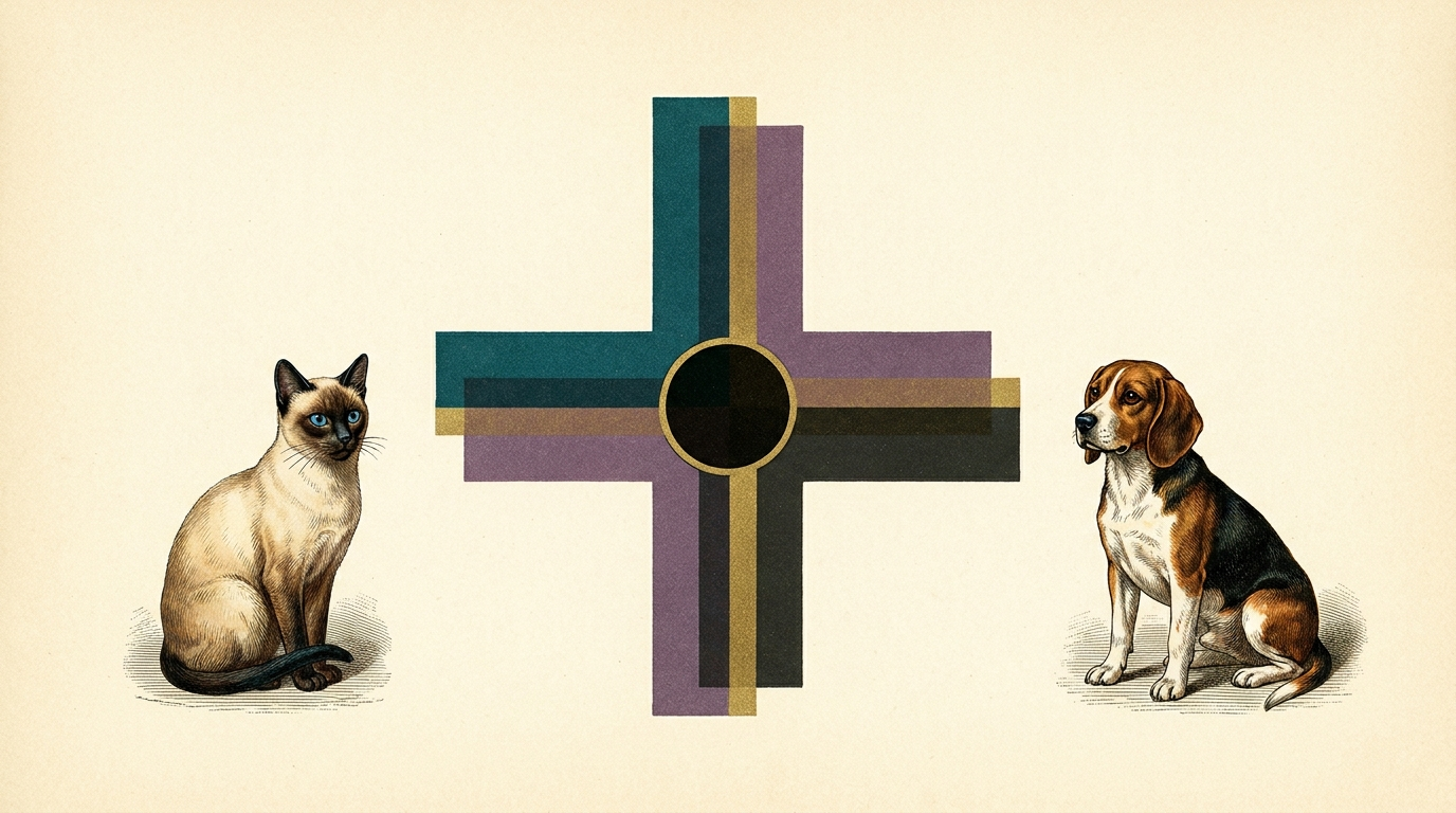 Four registered impressions align around one complete veterinary record
